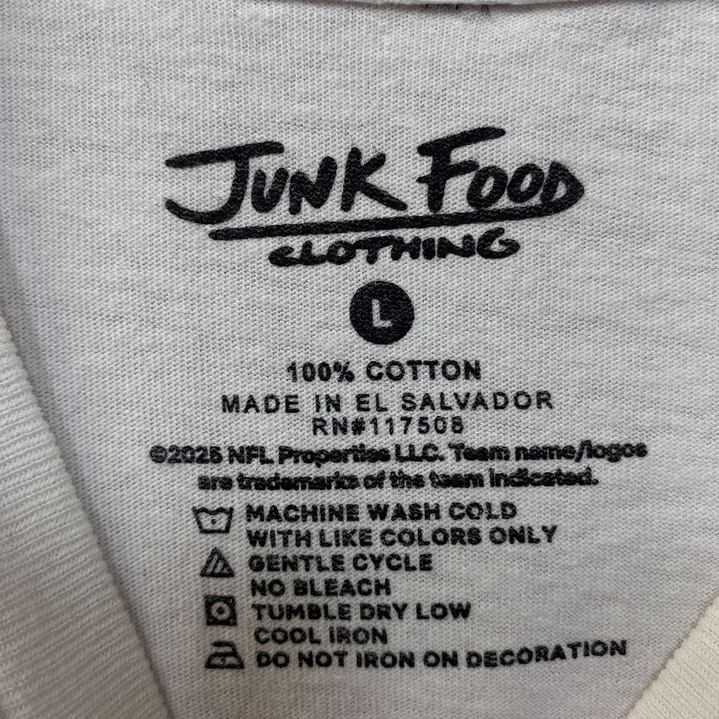Junk Food Women's New York Giants Repeat Glitter Flea Market Crop Tee Large
