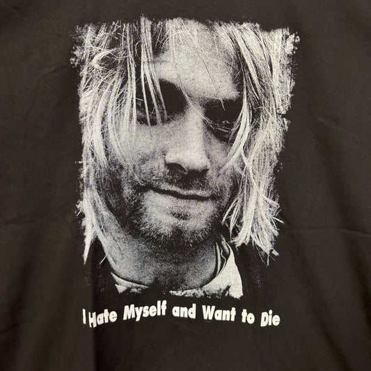Nirvana I Hate Myself Kurt Cobain In Utero Grunge Tee XL