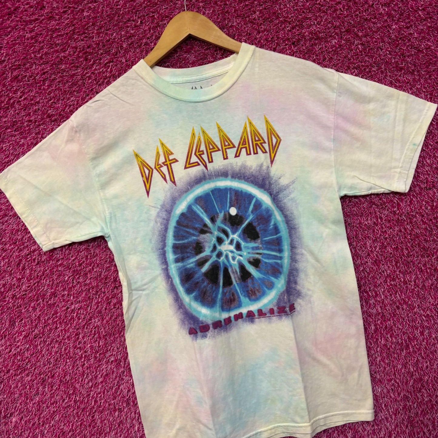Def Leppard Adrenalize tiedye Rock Tshirt size medium