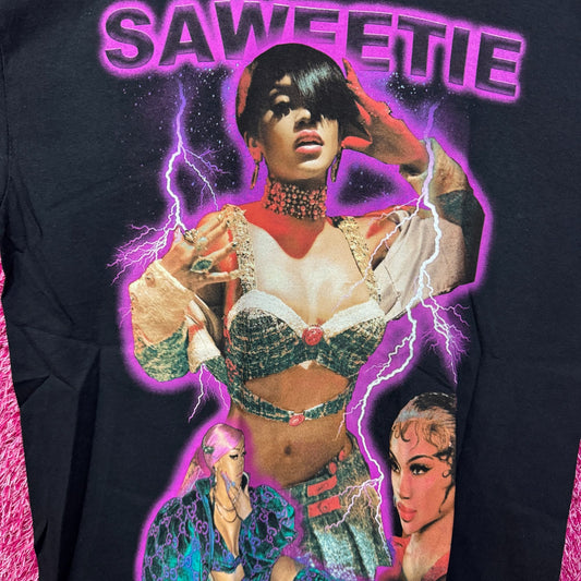 Saweetie High Maintenance Album Collage Atlanta Rap Tee M