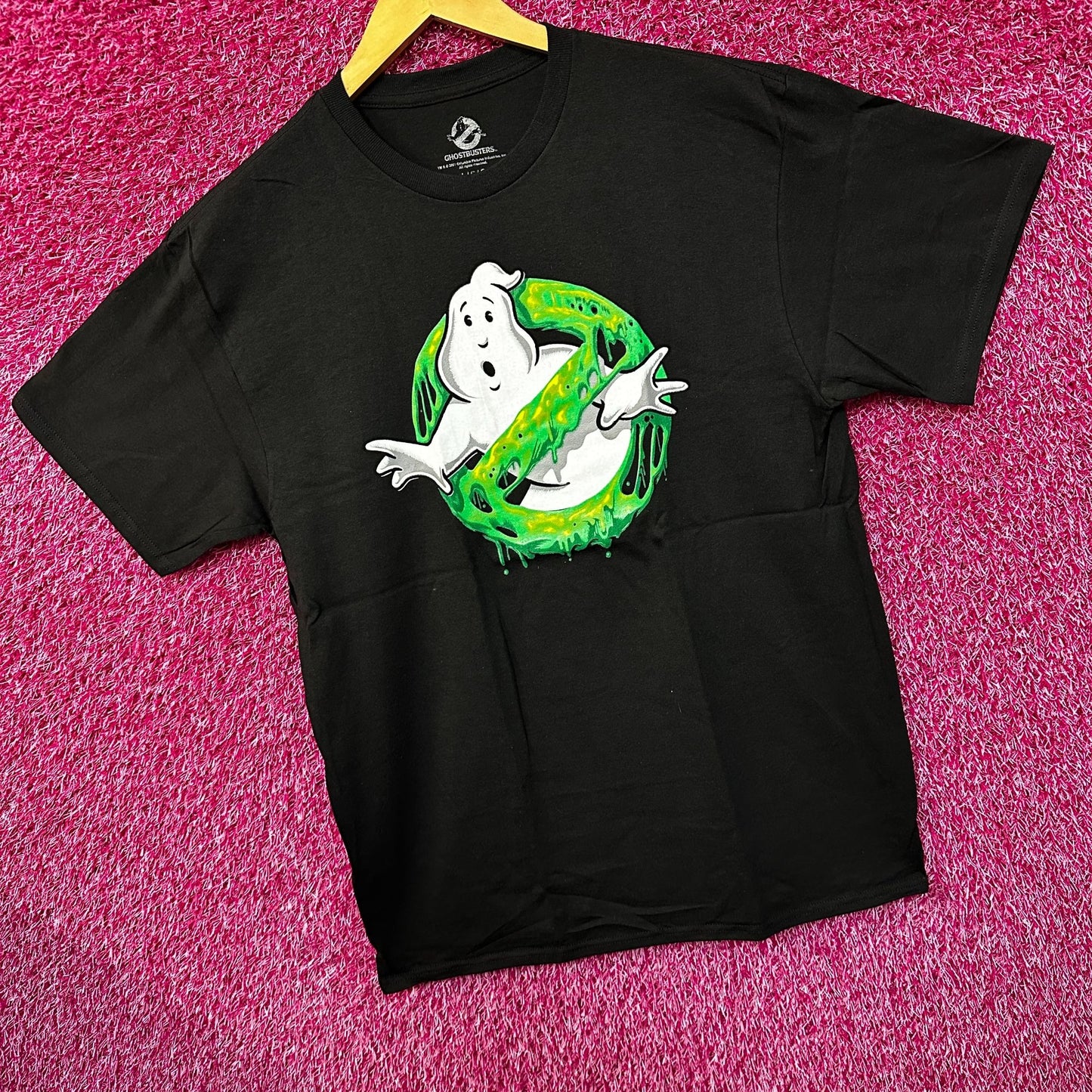 Ghostbusters Slimer Ooze Inspired Movie Ghost Logo Tee L