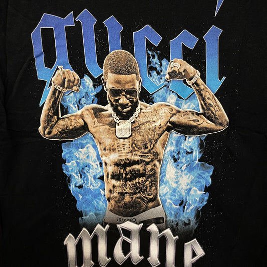Gucci Mane Hip-Hop Fire Poster T-Shirt Small