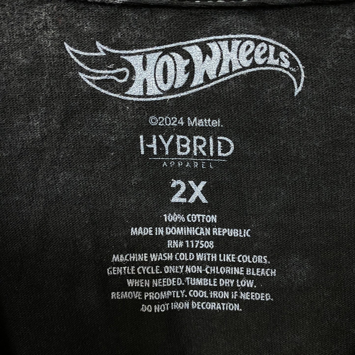 Hot Wheels Skelesaurus Fossil Fury Mineral Wash T-Shirt 2X