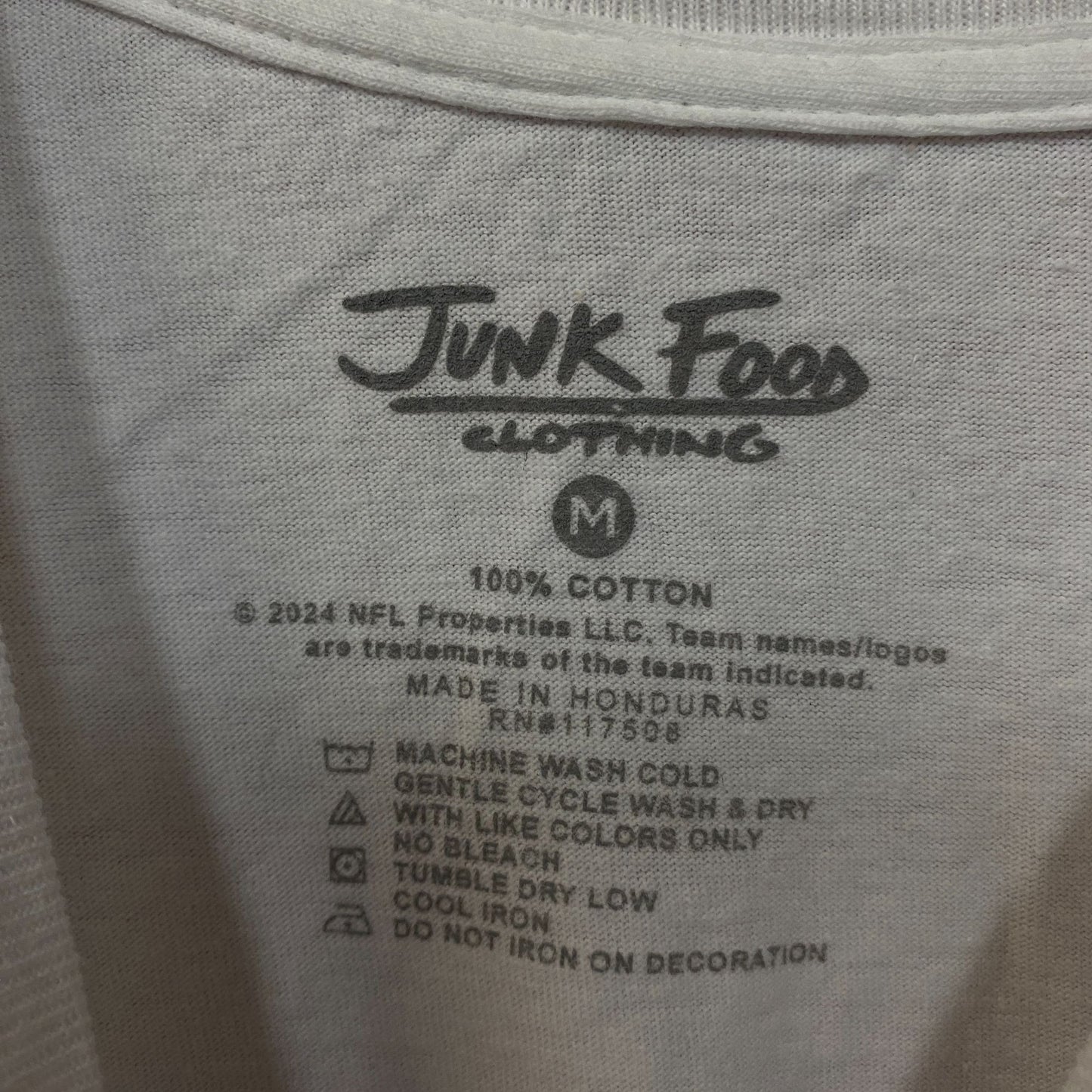 Junk Food NFL Houston Texas Throwback Helmet Logo T- Shirt Medium
