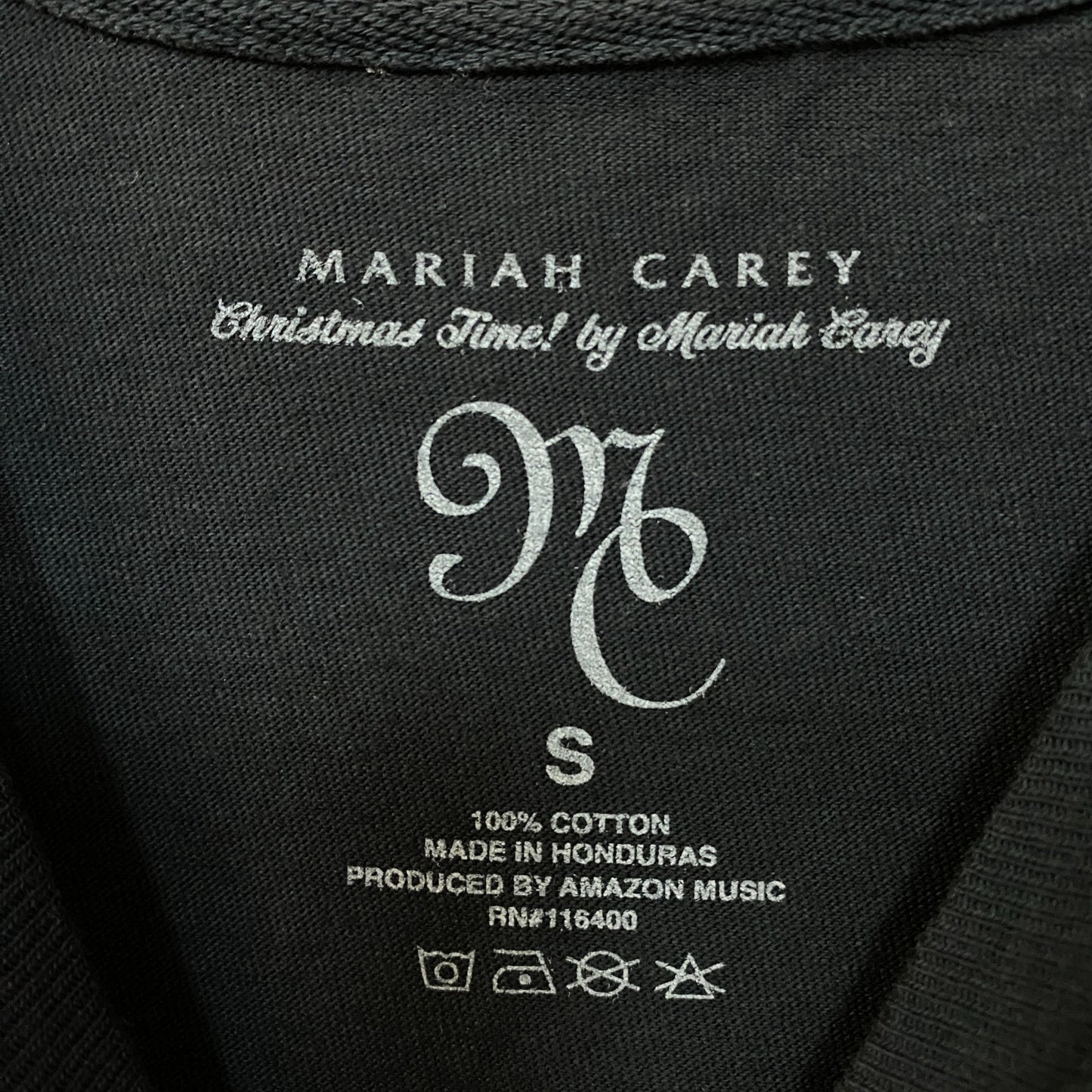 Mariah Carey Official Christmastime Tour Candy Cane Dress Tee Small