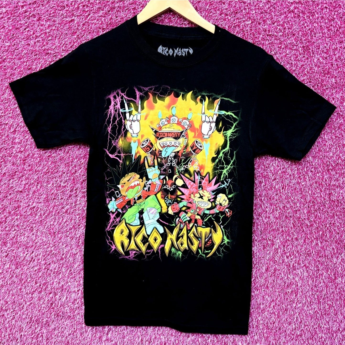 Rico Nasty Lightning Anime Soundcloud Rap Tee XS