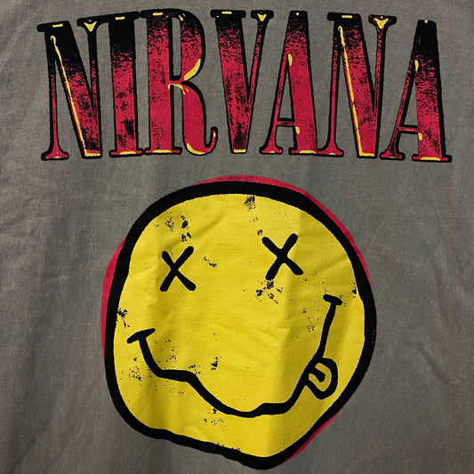Nirvana Smiley Face Grunge Band T-Shirt Medium