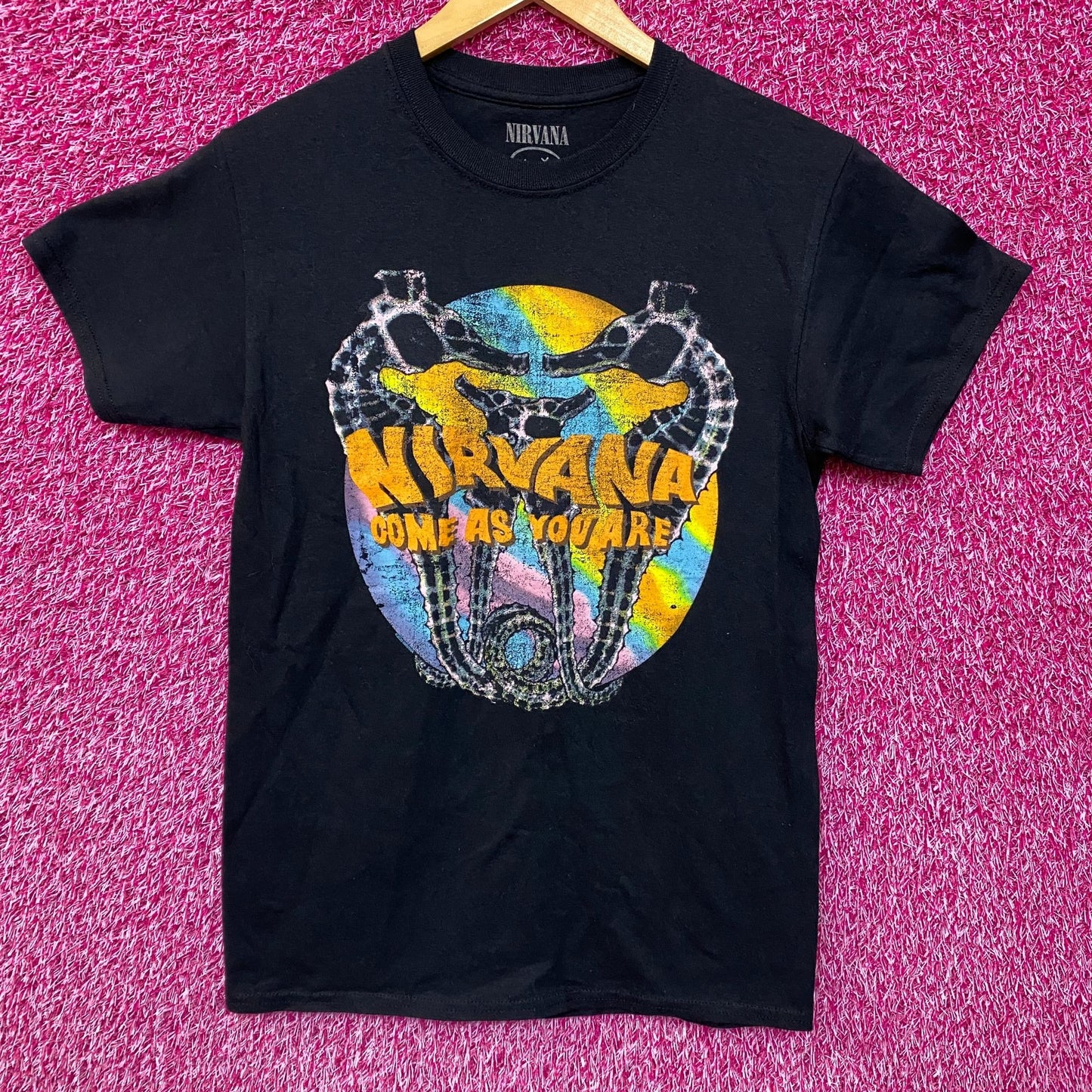 Nirvana Come as You Are Nevermind Seahorse Grunge Tee S