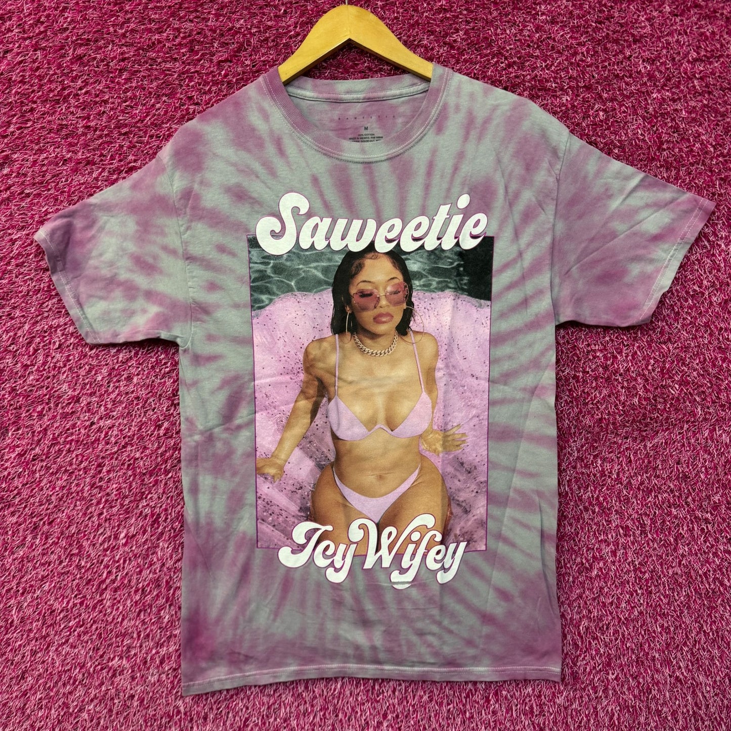 Saweetie Icy Wifey ICY GRL High Maintenance Rap Tie Dye M
