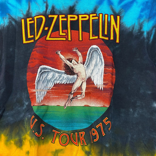 Led Zeppelin US Tour 1975 Tie Dye Tshirt size Small