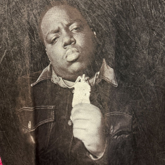 Notorious Big Mineral Wash Biggie Smalls Black washed tee Med