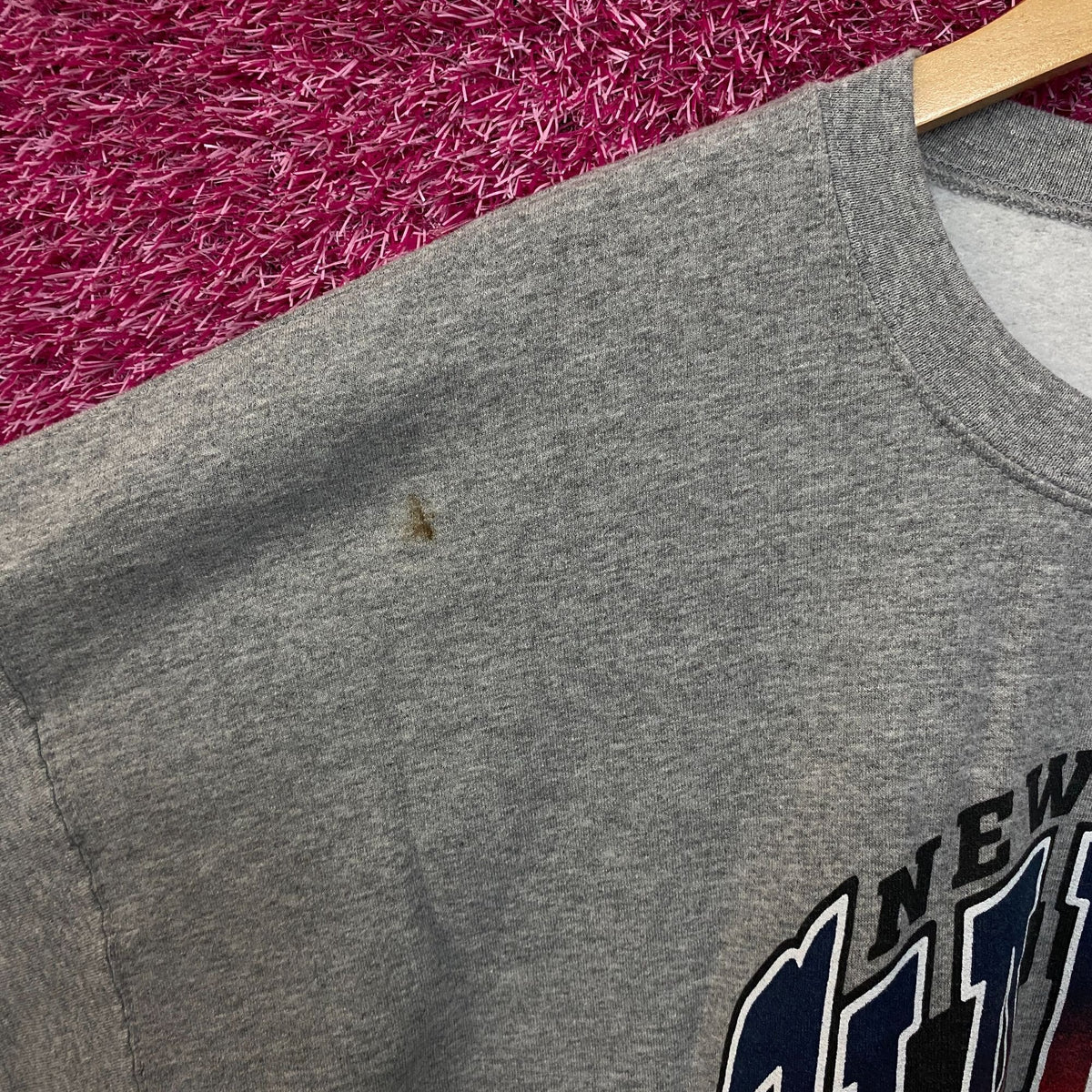 Junk Food Clothing New York Giants Heather Gray Crewneck Pullover Sweatshirt XL
