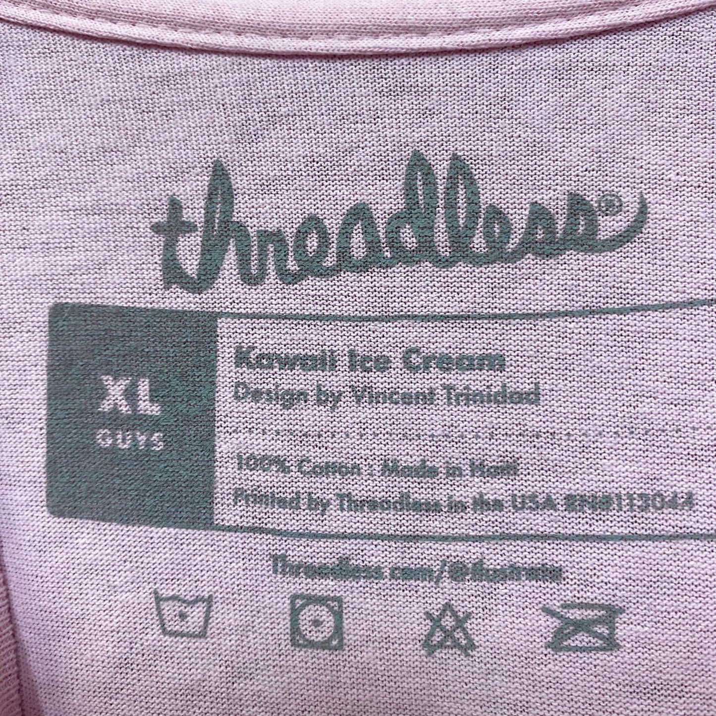 Threadless Cute Kawaii Ice Cream Pink Tshirt Size XL