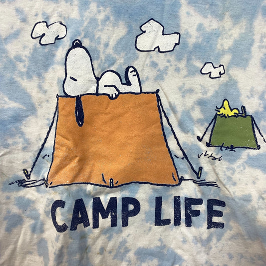 Peanuts Camp Life tiedye crop top size medium