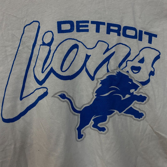 Junk Food NFL Detroit Lions Long Sleeve Cropped T-Shirt Large