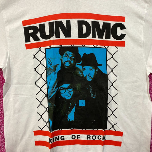 Run DMC King of Rock Chain Link Fence Hip Hop Group Tee 1X