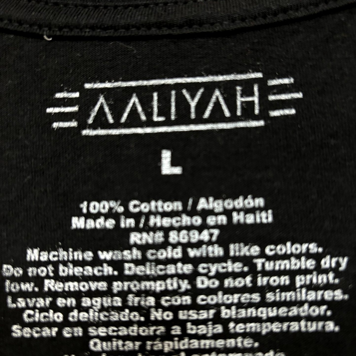 Aaliyah Age Aint Nothing but a Number New Jack Swing Tee L
