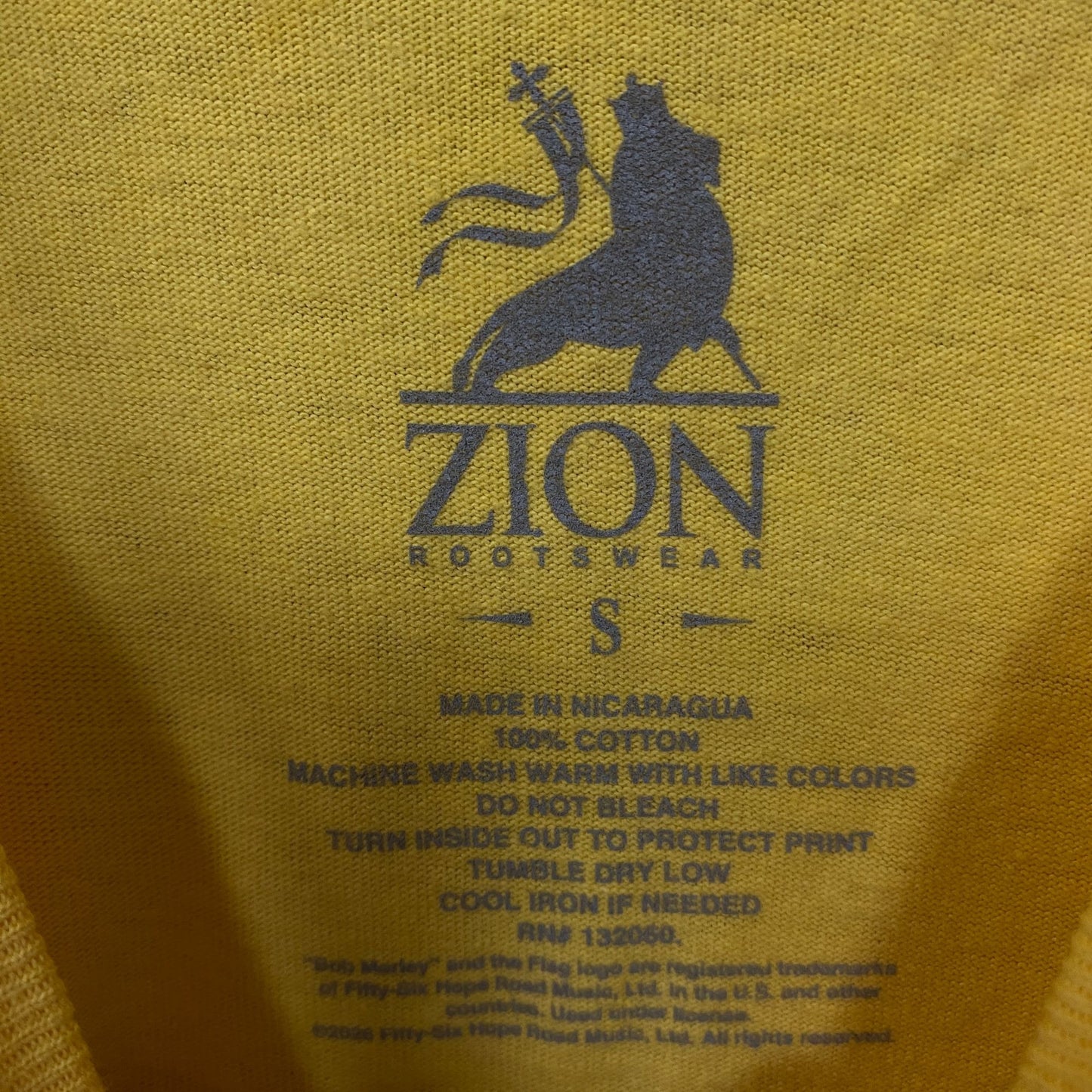 Zion Rootswear Bob Marley "Uprising" Tie-Dye Graphic T-Shirt Small