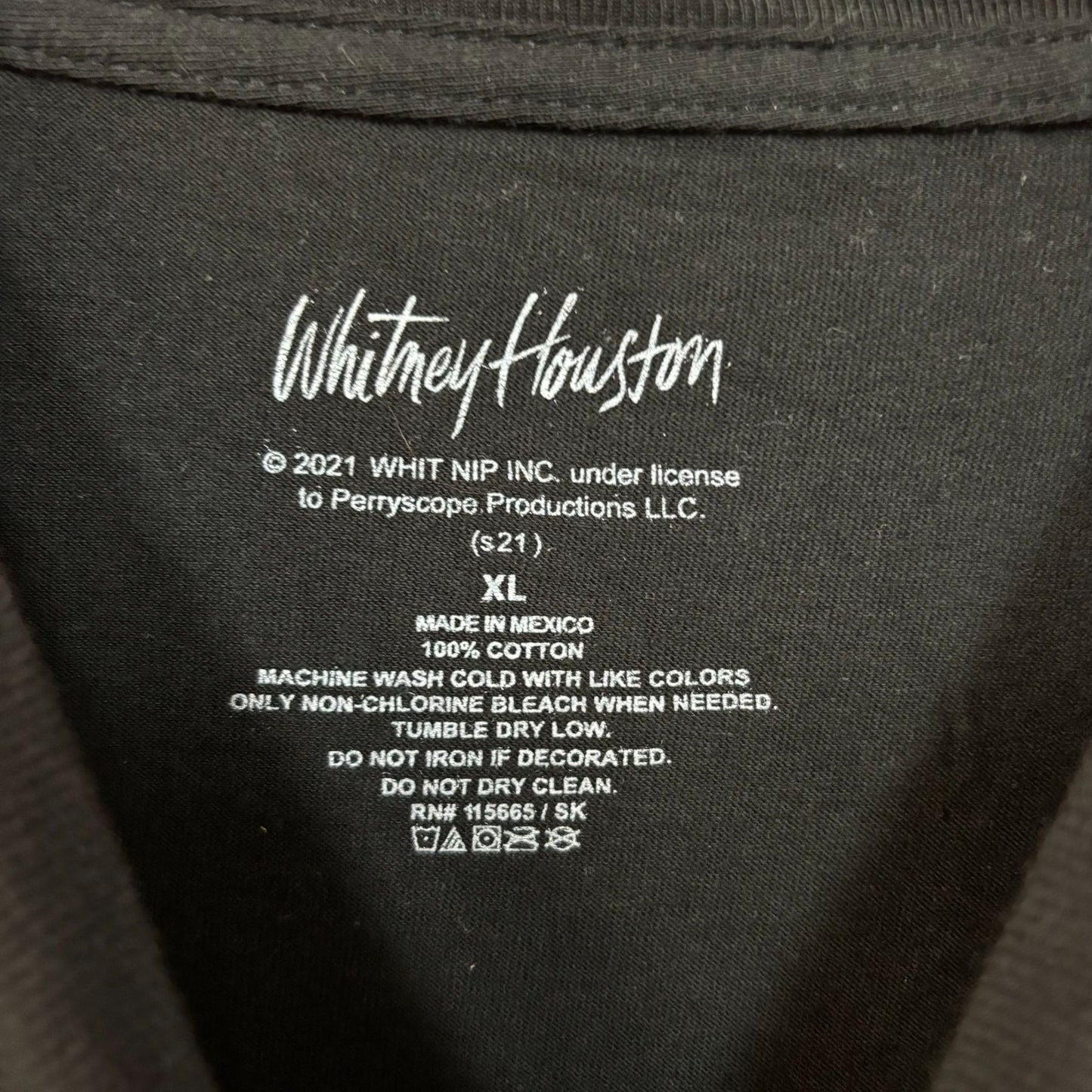 Whitney Houston 1987 Alternate Album Art Dance Pop Tee XL