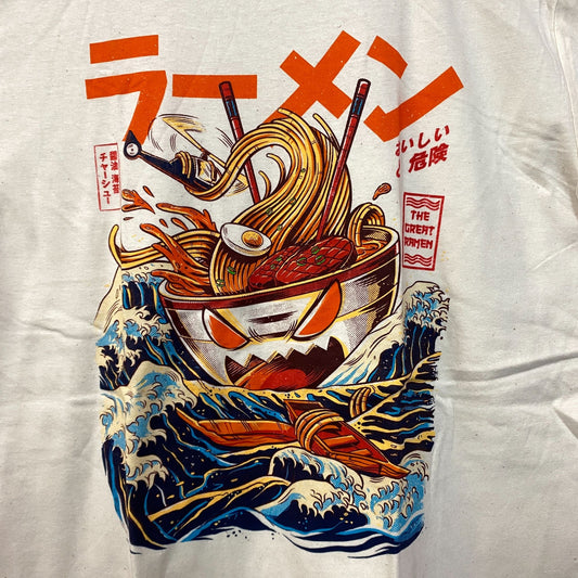 Ramen at sea beige Tshirt size medium