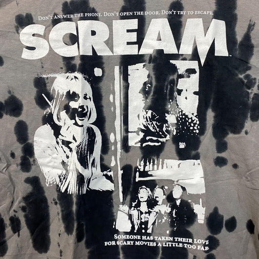 Scream Tie Dye Wash Effect Horror Classic T-Shirt Medium