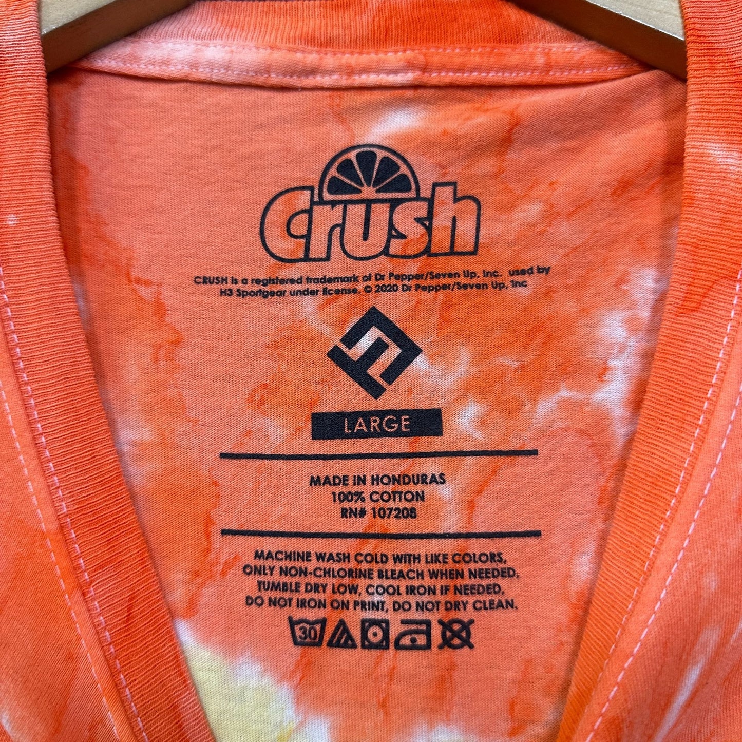Crush Orange Citrus Flavored Soda Promo Tie Dye Crop Top L