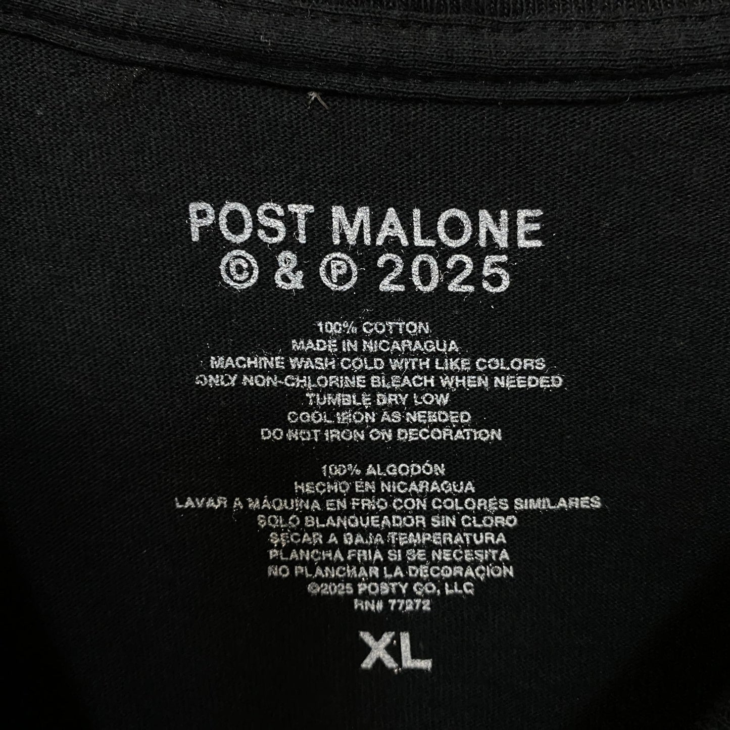 Post Malone Cowboy F-1 Trillion Album Country T-Shirt XL