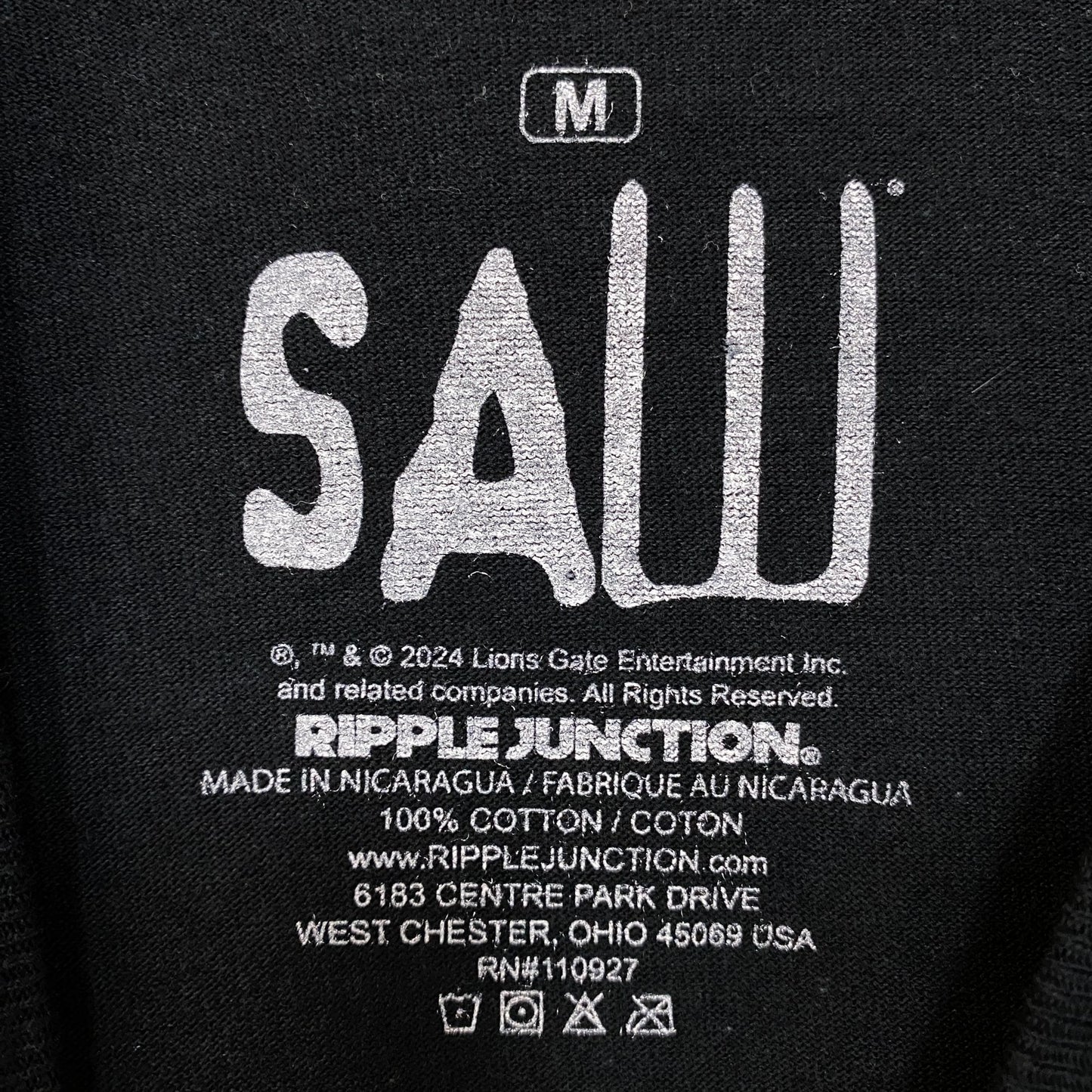 Saw Billy the Puppet Live Or Die Horror Movie T-Shirt Medium