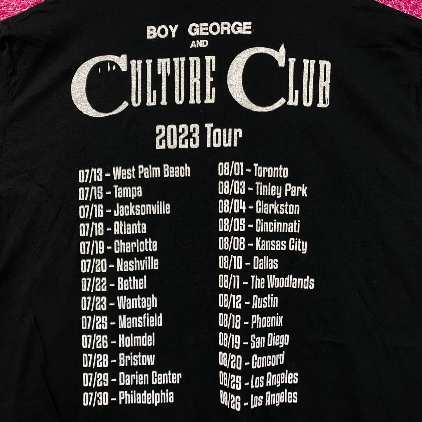 Boy George and Culture Club 2023 Tour Soul Pop Band Tee XL