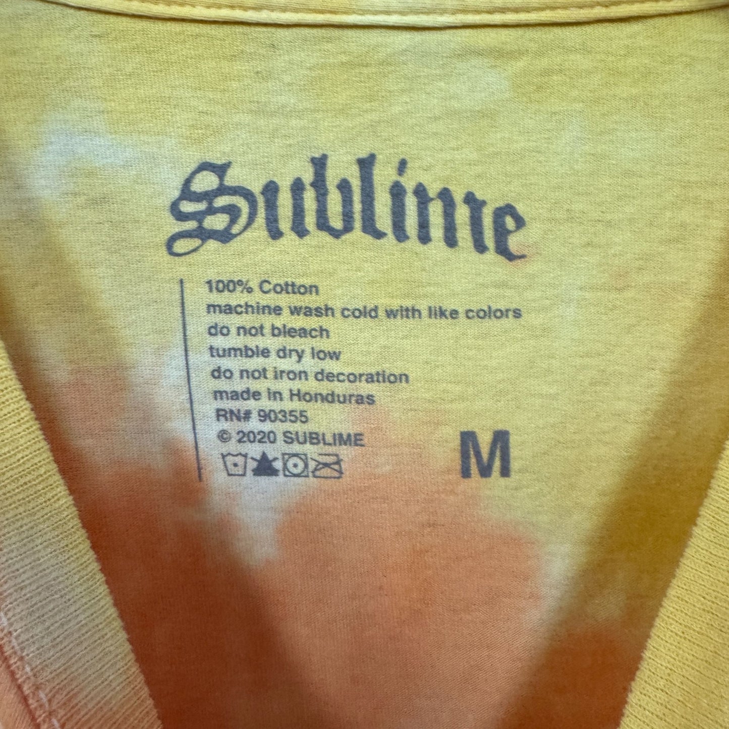Sublime Embroidered Old English Spellout Rock Band Tie Dye M