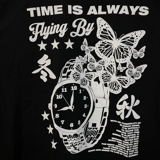 Fashion Nova Time Is Always Flying By Graphic T-Shirt XL