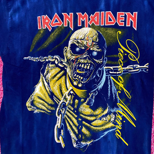Iron Maiden Piece of Mind Oversized Tie Dye Tshirt size Small