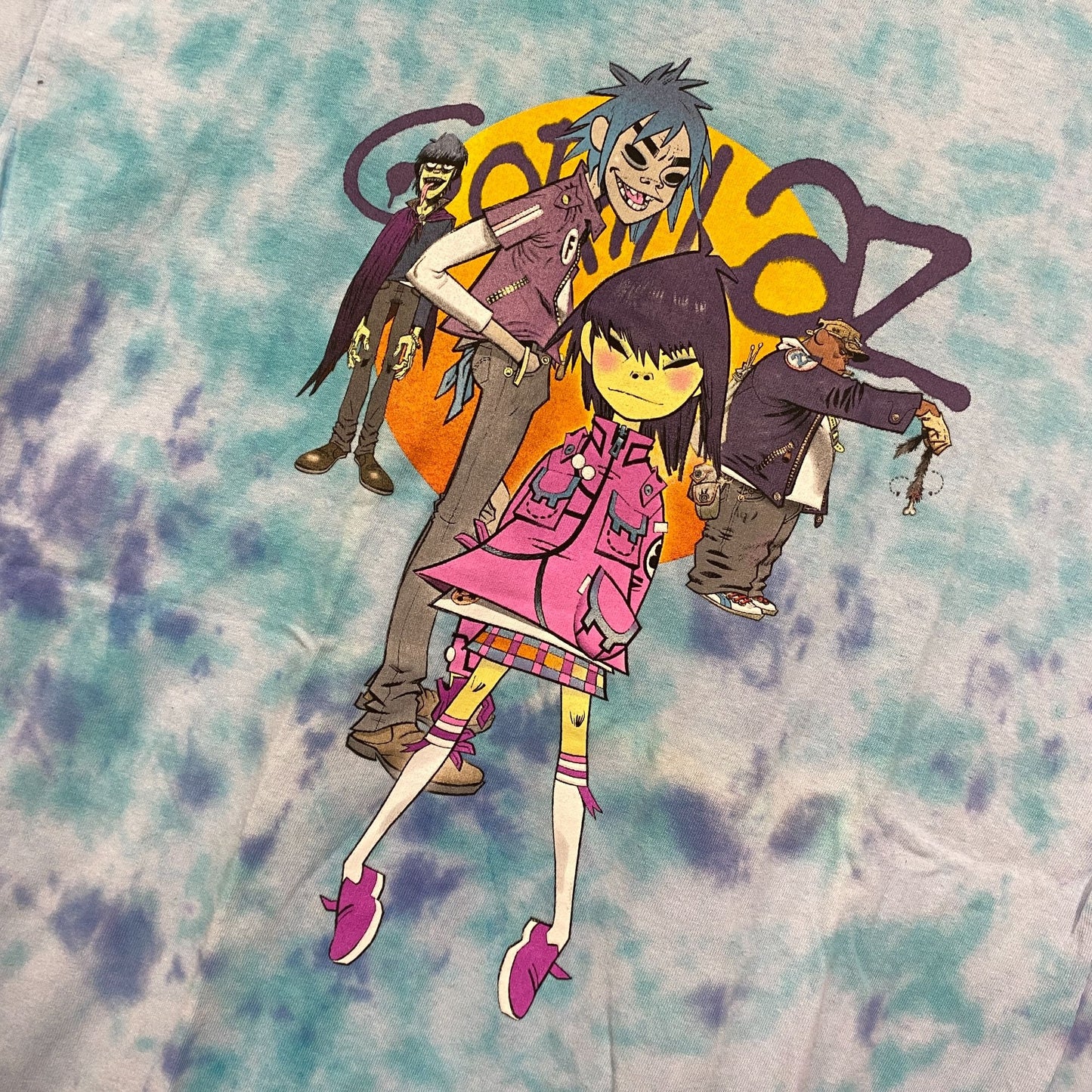 The Gorillaz Phase 1 Celebrity Take Down Rock Tie Dye L