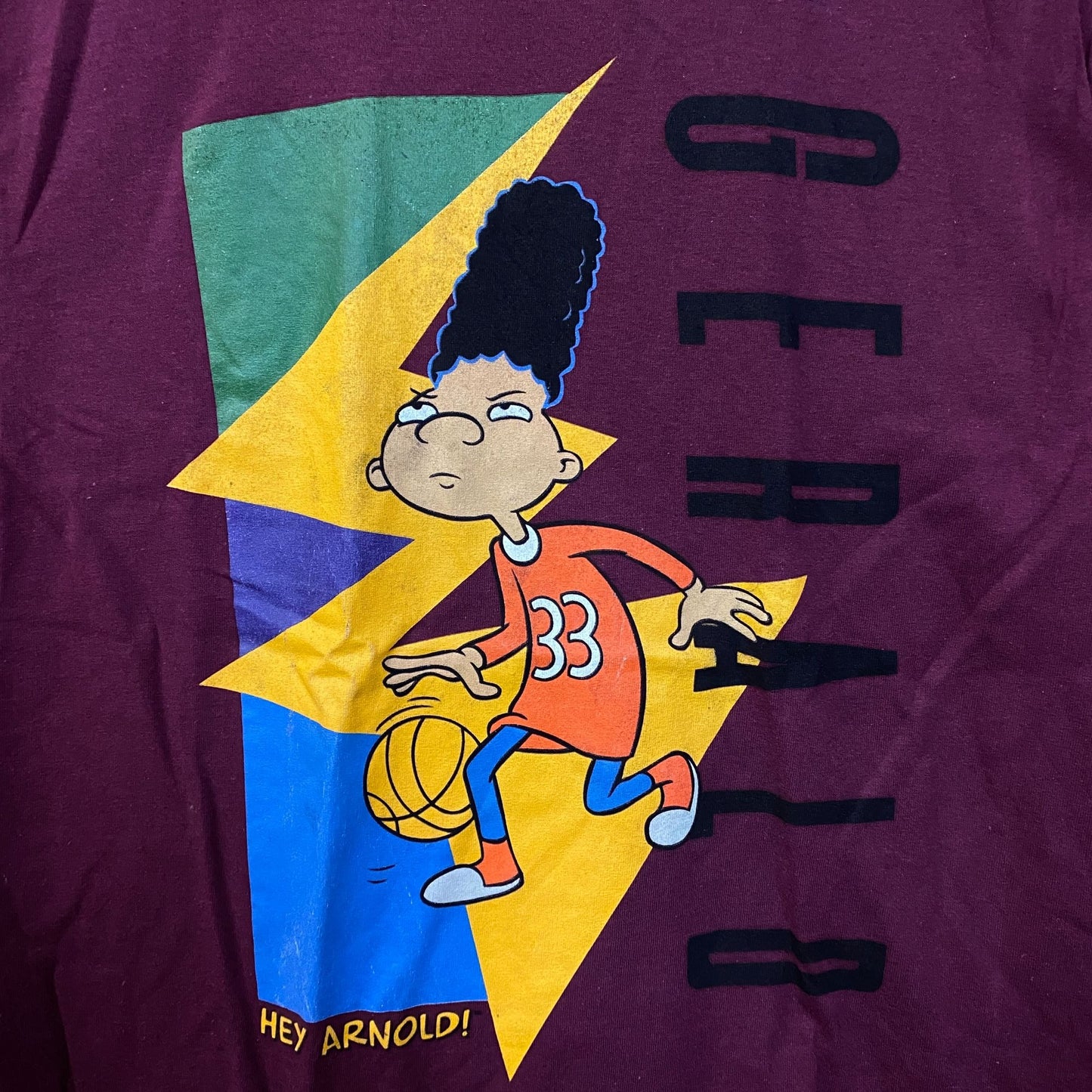 Gerald Hoopin Hey Arnold Animated Series Nickelodeon Tee M