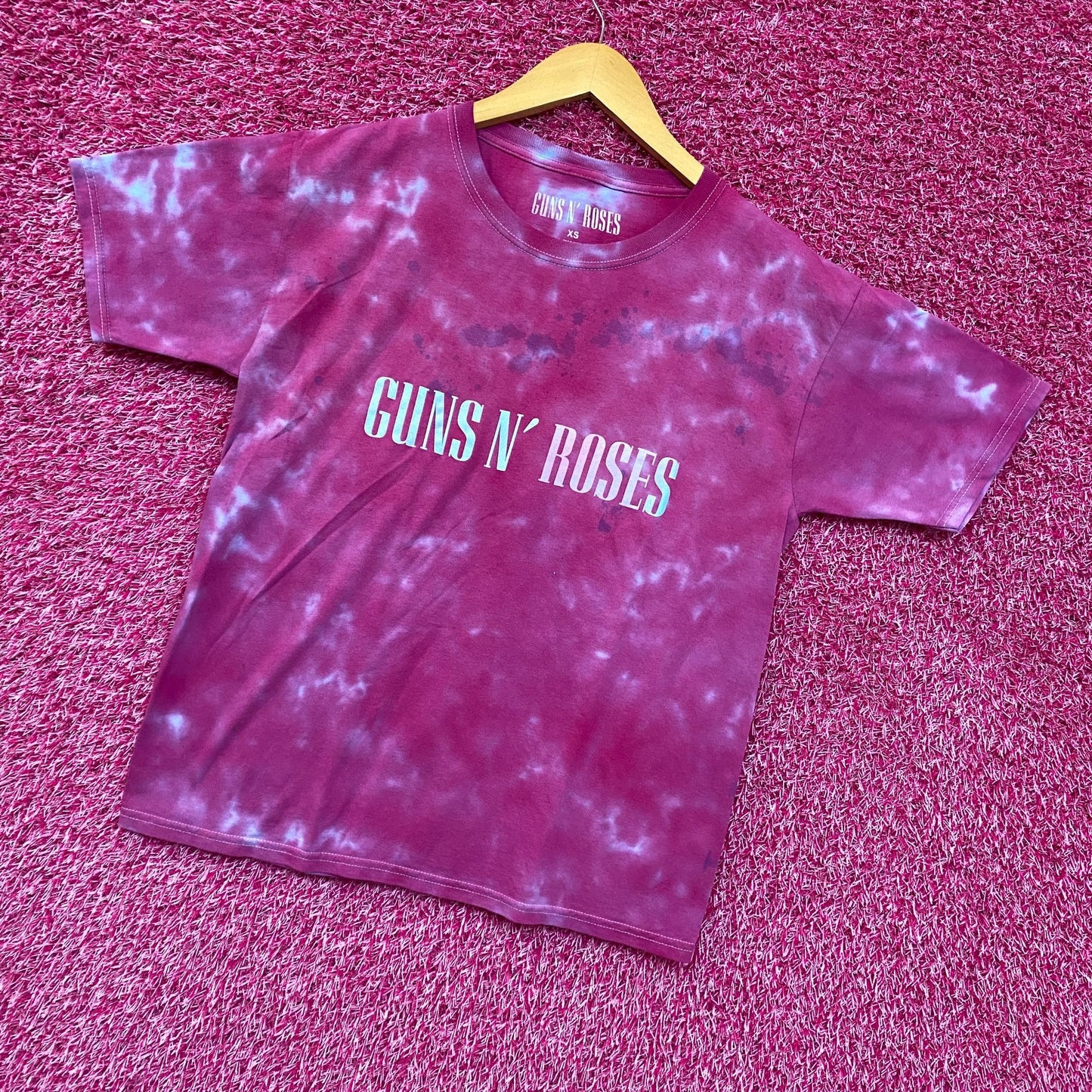 Guns N’ Roses Logo Rock Tie Dye Tshirt size Extra Small