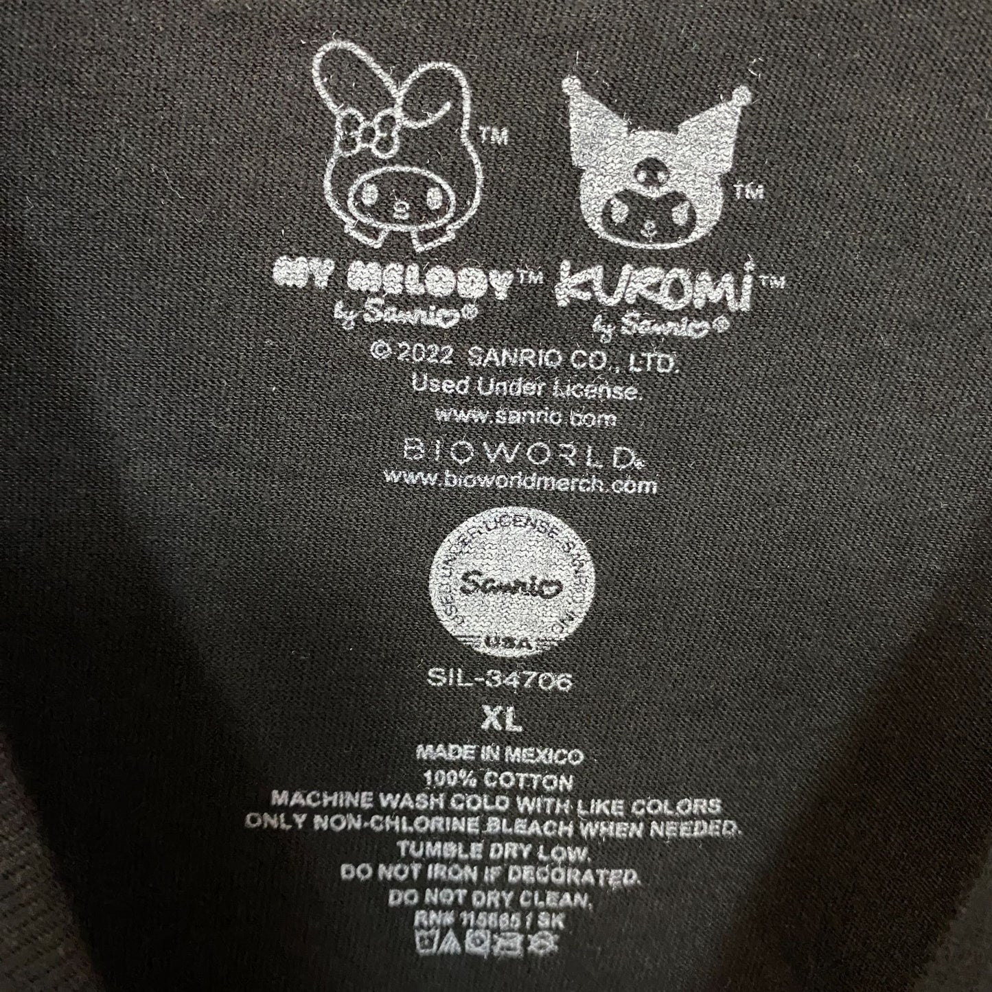 Sanrio My Melody & Kuromi Heart Crop Top Size XL