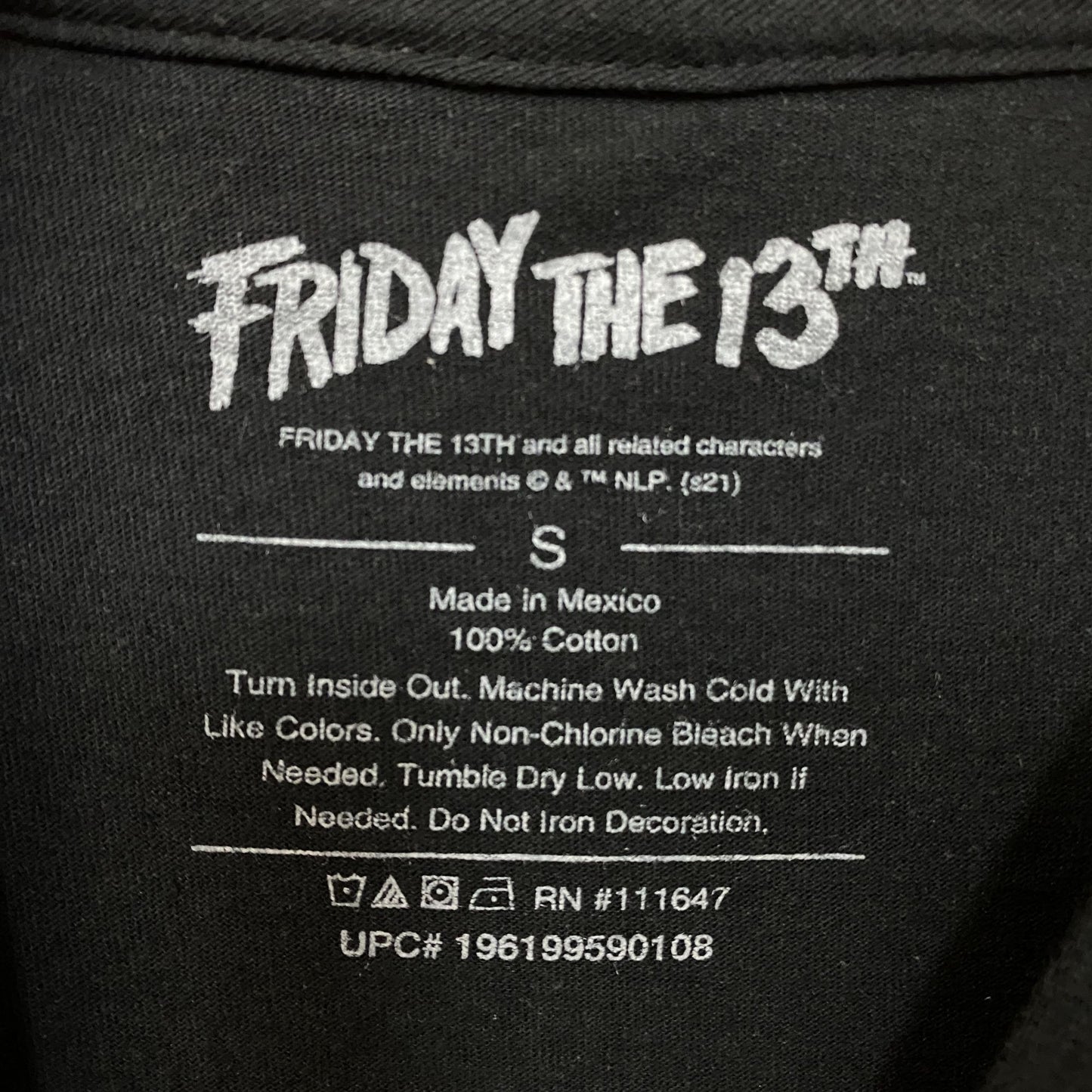 Friday the 13th Jason Voorhees Mask Graphic T-Shirt Small