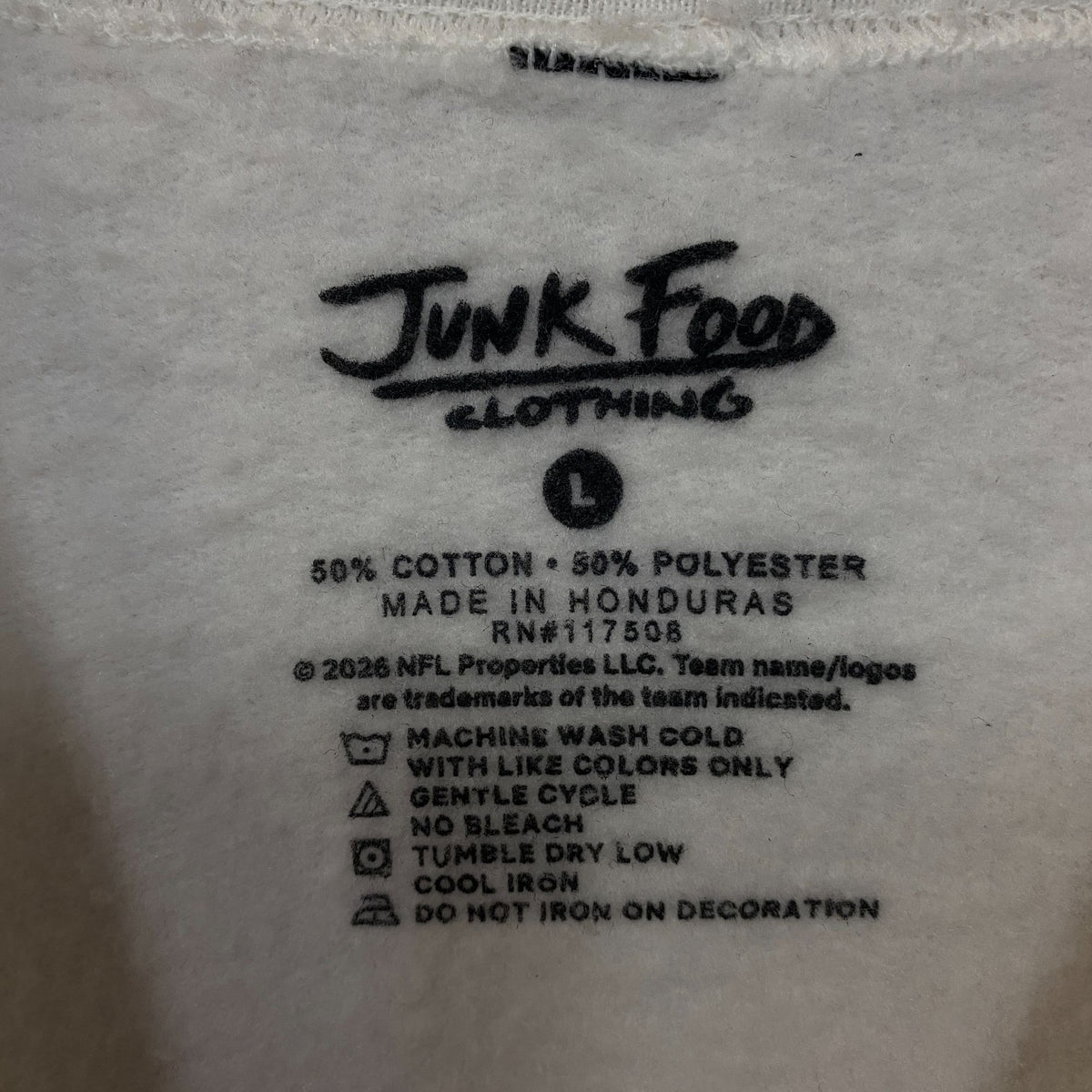 Junk Food Clothing Los Angeles Rams Crewneck size Large