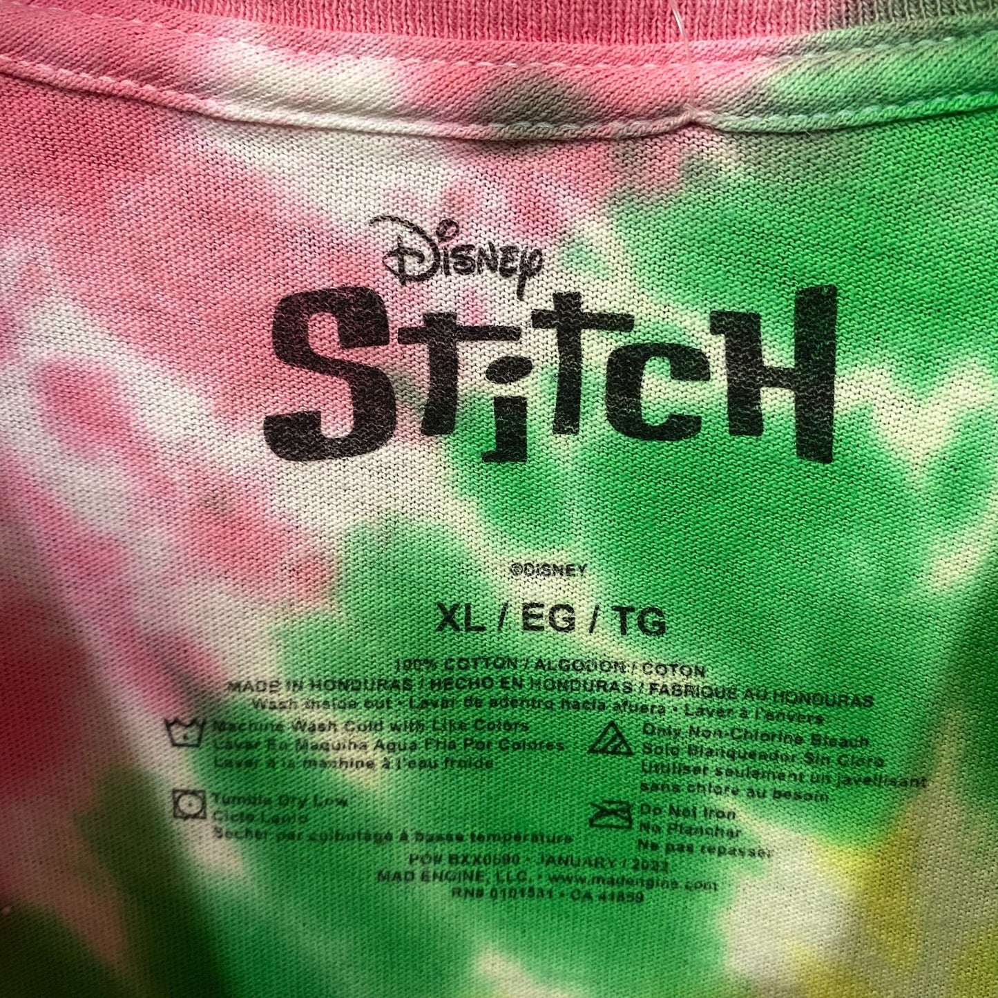 Disney Movie Lilo & Stitch Oh Yeah Whatever Tie Dye T-Shirt XL