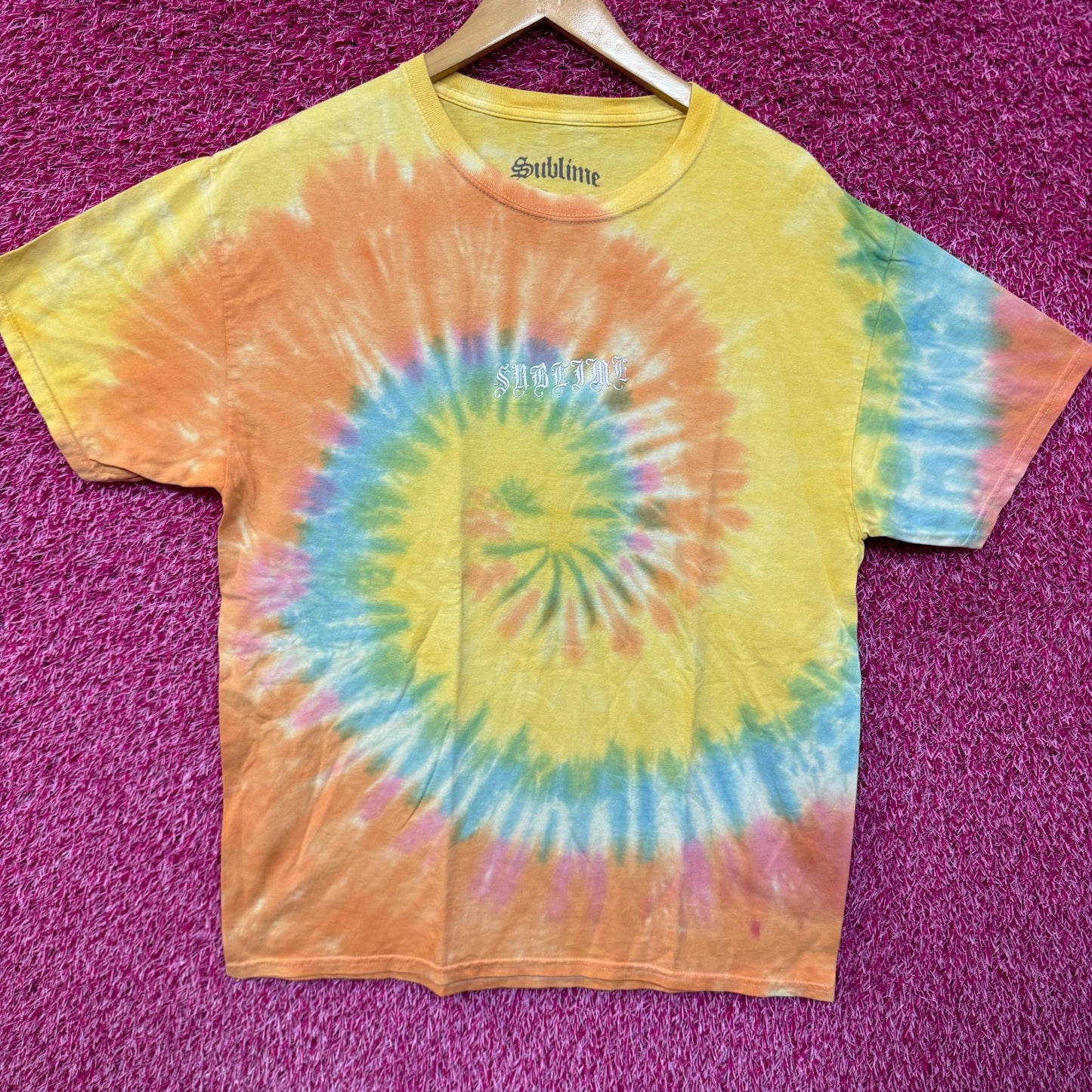 Sublime Embroidered Old English Spellout Rock Band Tie Dye M