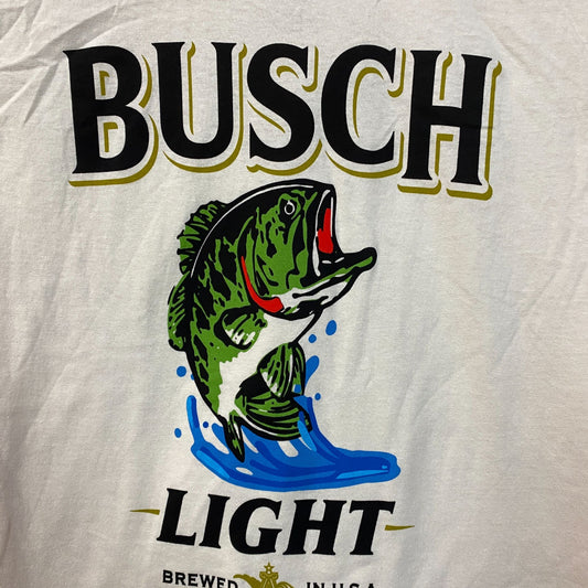 Busch Busch Light Brewed for Fishermen Colorway Beige T-Shirt Small