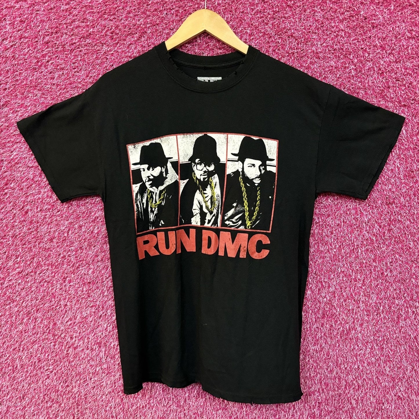 Run DMC Gold Donkey Ropes Raising Hell Rap Tee Small