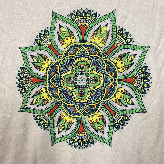 Floral Bee Mandala Psychedelisch Frauen T-Shirt Small