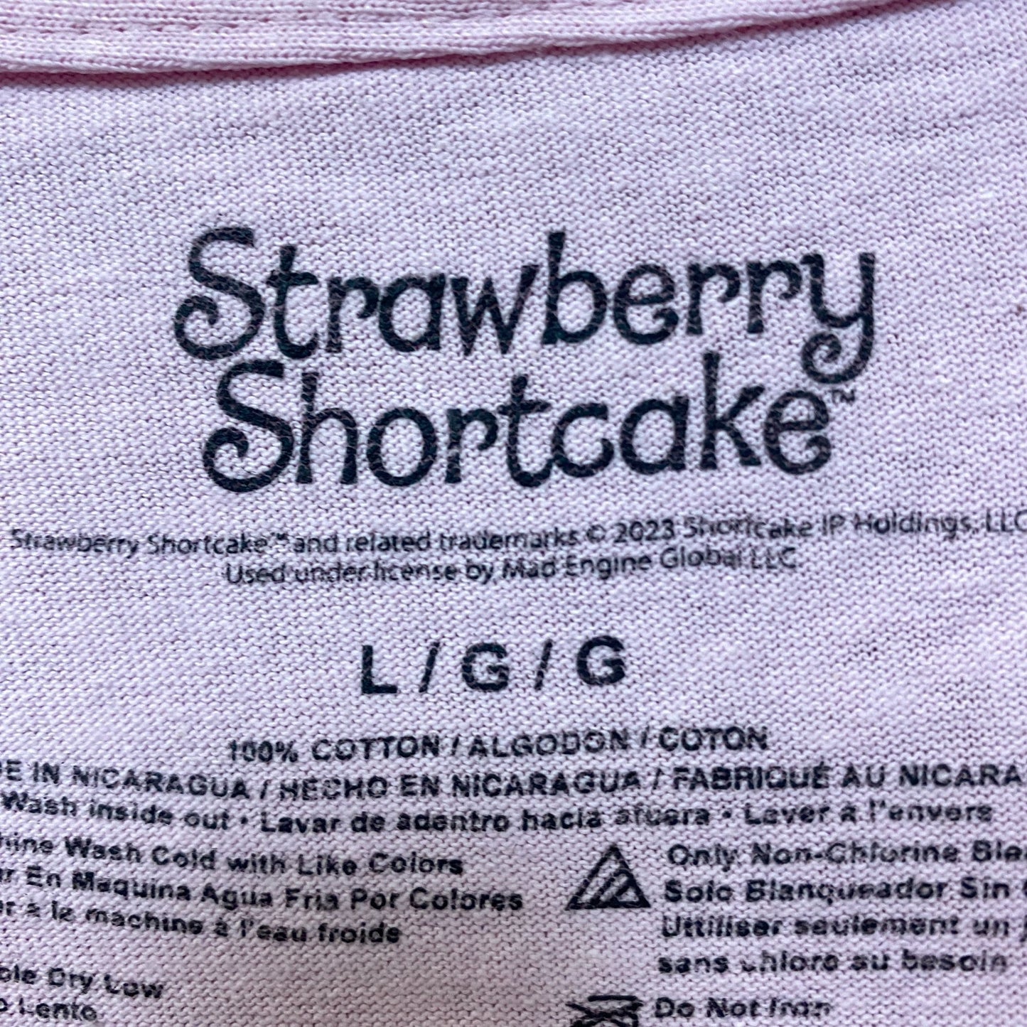 Strawberry Shortcake Custard Giant Pastry Cake Promo Tee L