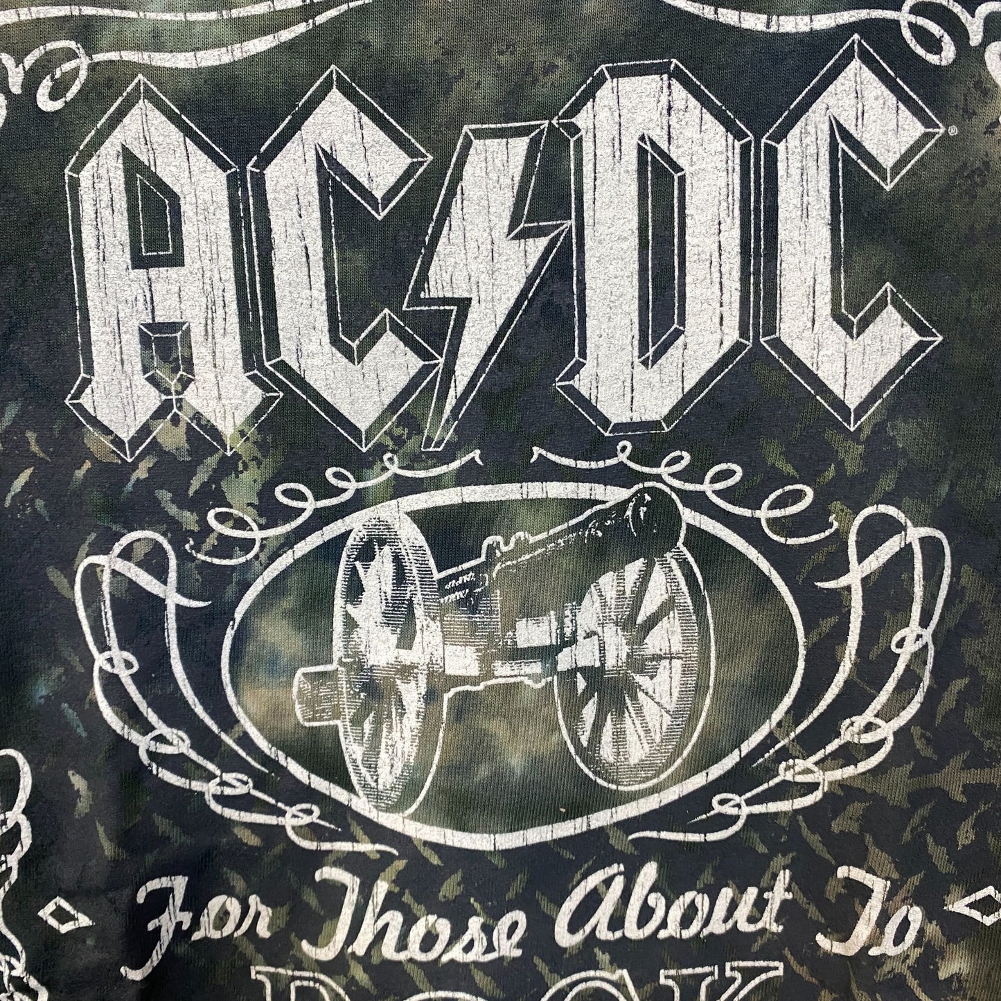 AC/DC 1981 Album For Those About To Rock We Salute Your T-Shirt Tie Dye Large