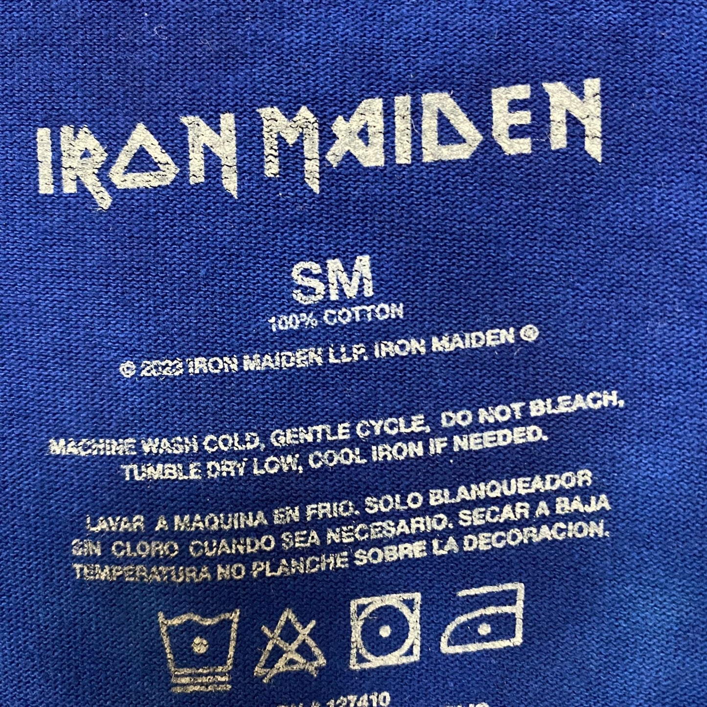 Iron Maiden Piece of Mind Oversized Tie Dye Tshirt size Small