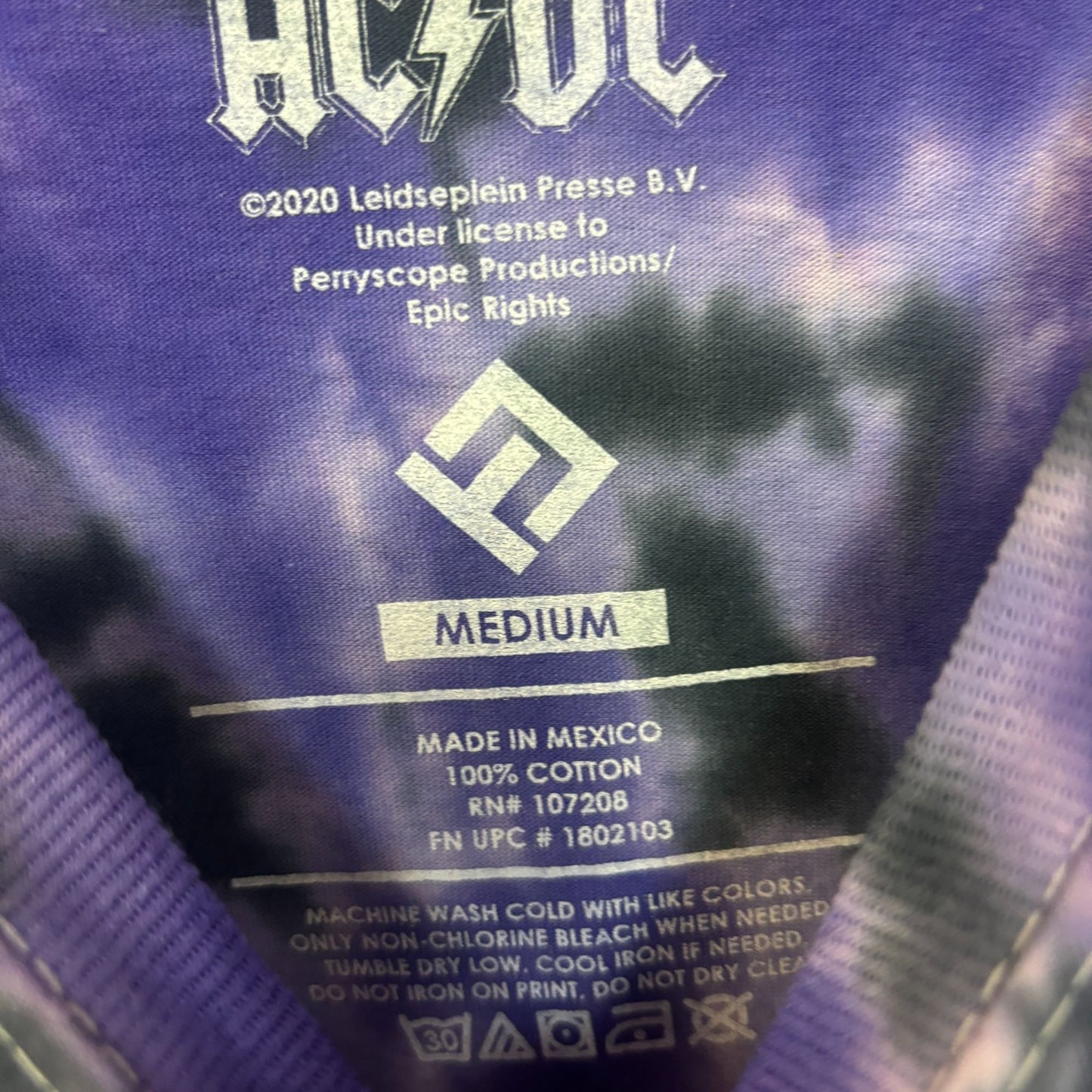 AC/DC Money Talk$ Spell-out Razors Edge Hard Rock Tie Dye M