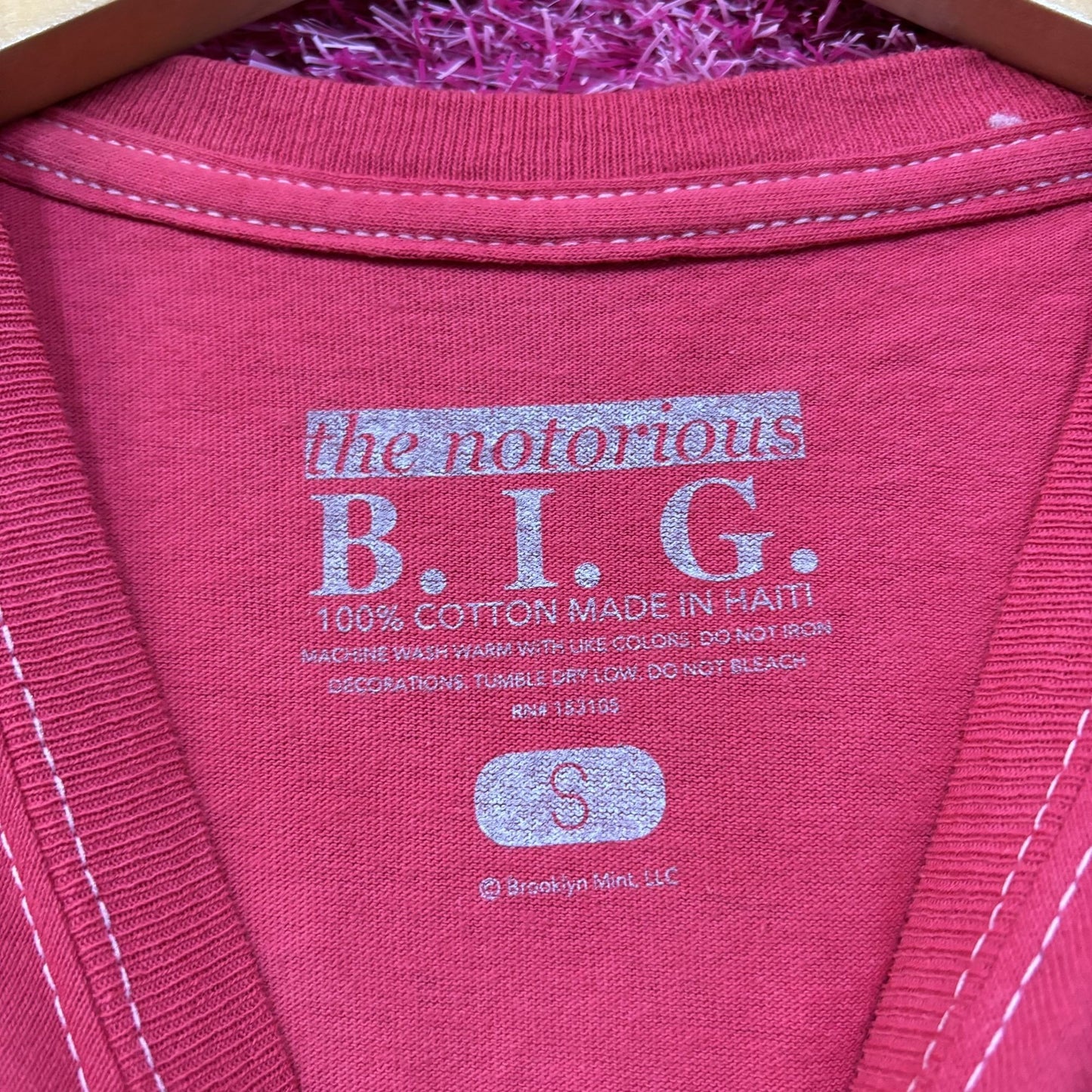 The Notorious BIG King of New York Rap Tricolor Dip-Dye Tee small