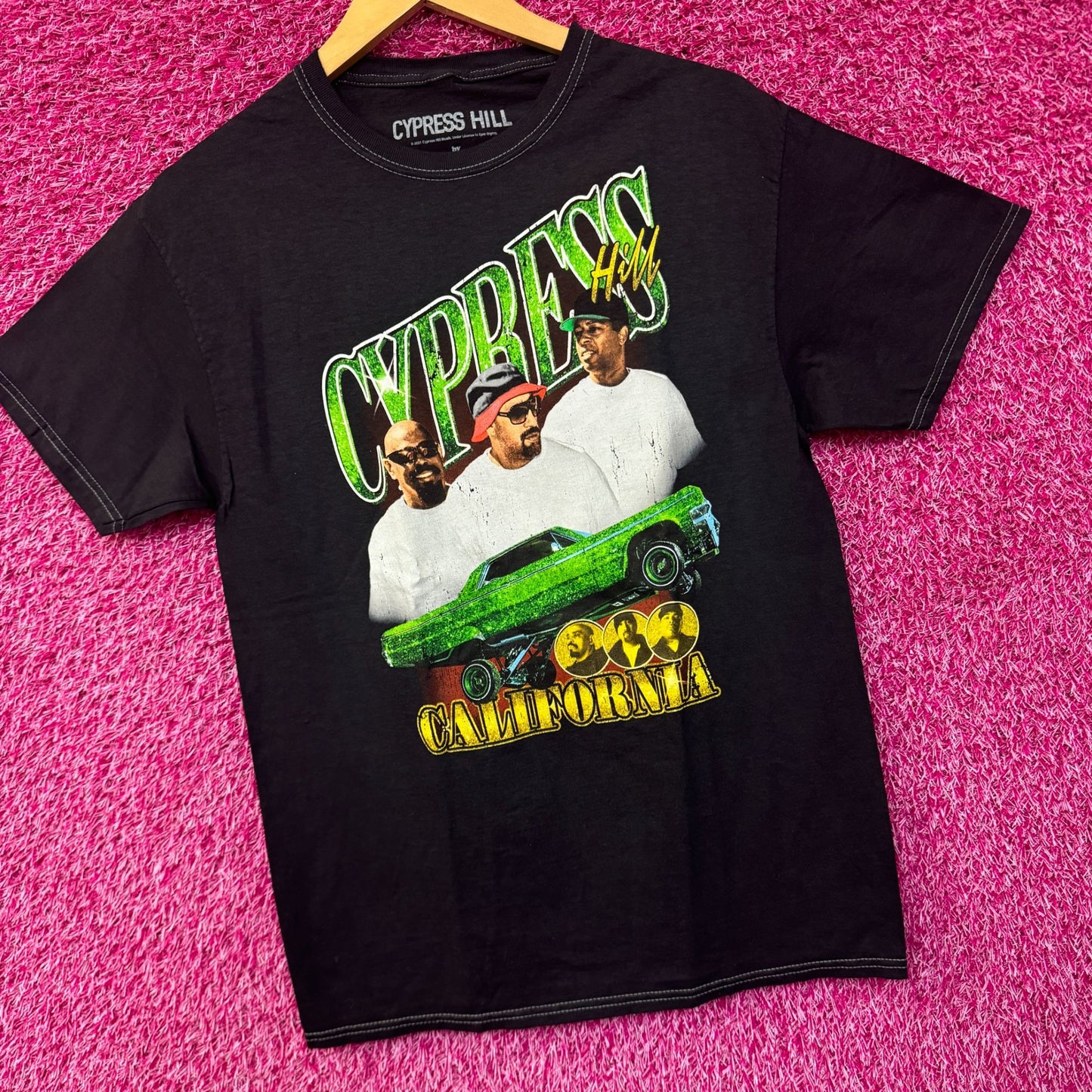 Cypress Hill Emerald Low Rider California Rap Trio Tee S/M