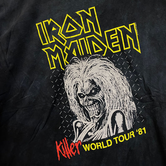 Iron Maiden Killer World Tour 81 Oversized tie dye Tshirt size Small